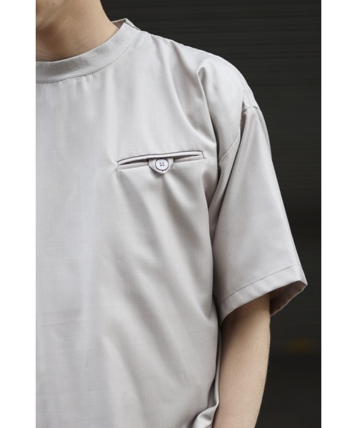 CREARE -LINO-（クレアーレリノ）の「TR胸ポケット プルオーバーオーバーシャツ<セットアップ>（シャツ/ブラウス・メンズ・ブラック/カーキ/グレイッシュベージュ・M/L）」の15枚目の写真