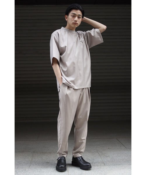 CREARE -LINO-（クレアーレリノ）の「TR胸ポケット プルオーバーオーバーシャツ<セットアップ>（シャツ/ブラウス・メンズ・ブラック/カーキ/グレイッシュベージュ・M/L）」の5枚目の写真