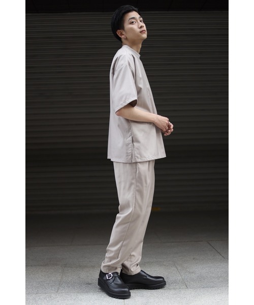 CREARE -LINO-（クレアーレリノ）の「TR胸ポケット プルオーバーオーバーシャツ<セットアップ>（シャツ/ブラウス・メンズ・ブラック/カーキ/グレイッシュベージュ・M/L）」の19枚目の写真