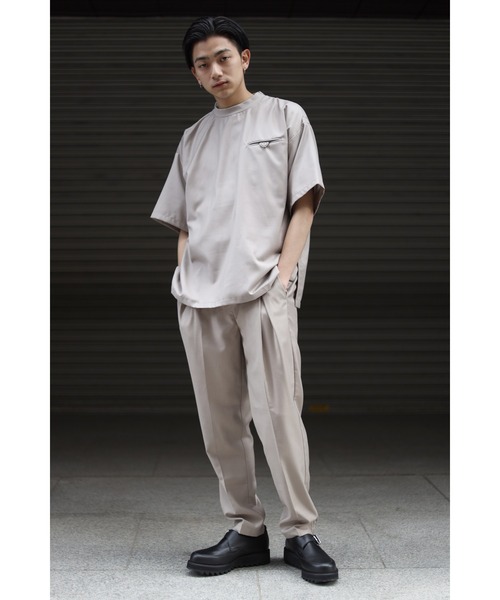 CREARE -LINO-（クレアーレリノ）の「TR胸ポケット プルオーバーオーバーシャツ<セットアップ>（シャツ/ブラウス・メンズ・ブラック/カーキ/グレイッシュベージュ・M/L）」の8枚目の写真