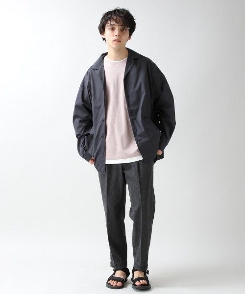 RAGEBLUE（レイジブルー）の「オープンカラー/ルーズシャツカーディガン/941616（シャツ/ブラウス・メンズ・ブラック/グリーン系その他・MEDIUM/LARGE）」の18枚目の写真