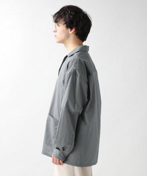 RAGEBLUE（レイジブルー）の「オープンカラー/ルーズシャツカーディガン/941616（シャツ/ブラウス・メンズ・ブラック/グリーン系その他・MEDIUM/LARGE）」の11枚目の写真