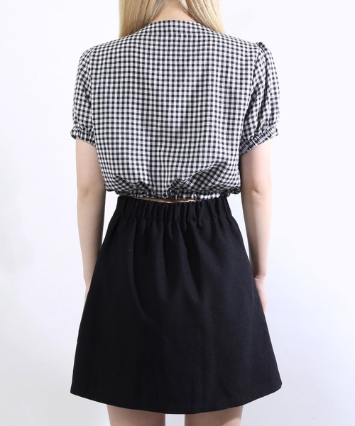 WC（ダブル シー）の「ギンガムドロストショートトップス（シャツ/ブラウス・レディース・その他1/サックスブルー/ホワイト/レッド/ブラック・FREE）」の11枚目の写真