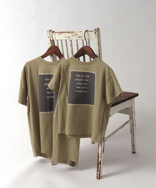 BREEZE by saori(ブリーズバイサオリ)の「WEB限定 ロゴTシャツ【BREEZE by saori】(Tシャツ/カットソー・キッズ・ブラック/ベージュ/オフホワイト/カーキ・90/100/110/120/130/140/150)」の4枚目の写真