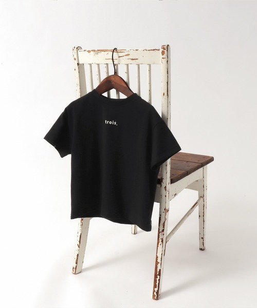 BREEZE by saori(ブリーズバイサオリ)の「WEB限定 ロゴTシャツ【BREEZE by saori】(Tシャツ/カットソー・キッズ・ブラック/ベージュ/オフホワイト/カーキ・90/100/110/120/130/140/150)」の7枚目の写真