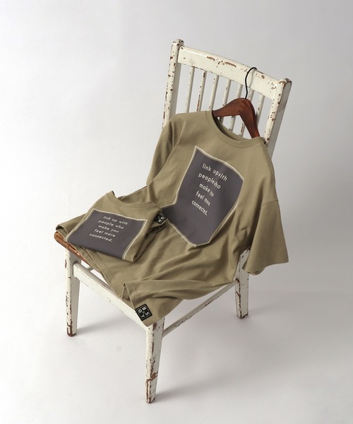 BREEZE by saori(ブリーズバイサオリ)の「WEB限定 ロゴTシャツ【BREEZE by saori】(Tシャツ/カットソー・キッズ・ブラック/ベージュ/オフホワイト/カーキ・90/100/110/120/130/140/150)」の6枚目の写真