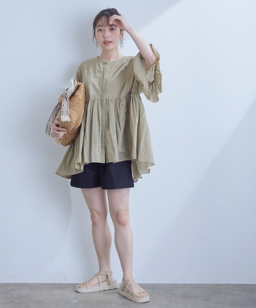 VIS(ビス)の「ストレッチツイルショートパンツ(その他パンツ・レディース・ブラック/ベージュ系その他・M/S)」の13枚目の写真