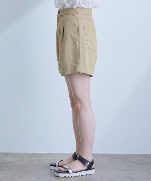 VIS(ビス)の「ストレッチツイルショートパンツ(その他パンツ・レディース・ブラック/ベージュ系その他・M/S)」の5枚目の写真