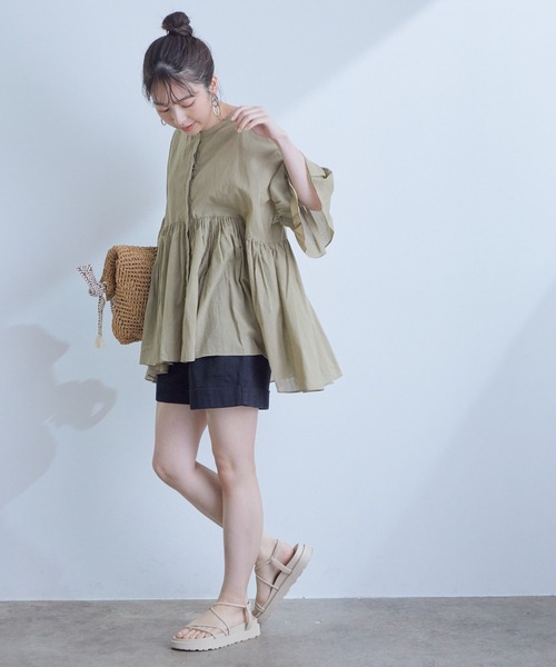 VIS(ビス)の「ストレッチツイルショートパンツ(その他パンツ・レディース・ブラック/ベージュ系その他・M/S)」の18枚目の写真