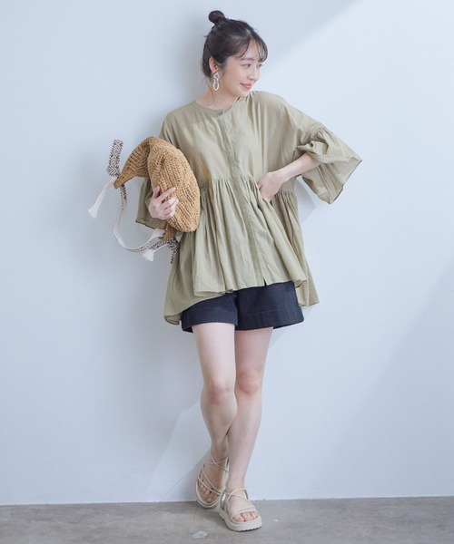 VIS(ビス)の「ストレッチツイルショートパンツ(その他パンツ・レディース・ブラック/ベージュ系その他・M/S)」の8枚目の写真