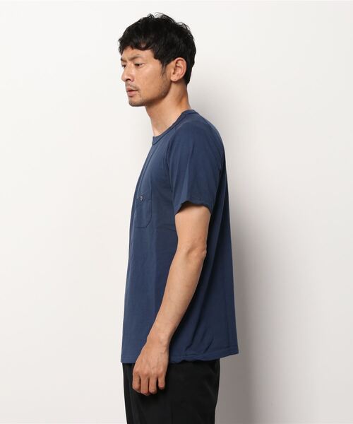 Nigel Cabourn（ナイジェルケーボン）の「Nigel Cabourn [CLASSIC] NEW BASIC T-SHIRT (ナイジェルケーボン )(3colors)(Men's)(80420021020)（Tシャツ/カットソー・メンズ・ブラック/オフホワイト/インディゴブルー・48/50）」の4枚目の写真