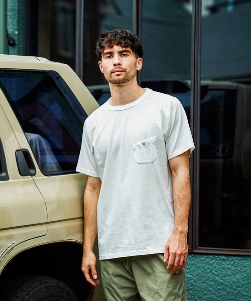 Nigel Cabourn（ナイジェルケーボン）の「Nigel Cabourn [CLASSIC] NEW BASIC T-SHIRT (ナイジェルケーボン )(3colors)(Men's)(80420021020)（Tシャツ/カットソー・メンズ・ブラック/オフホワイト/インディゴブルー・48/50）」の2枚目の写真