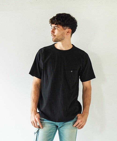 Nigel Cabourn（ナイジェルケーボン）の「Nigel Cabourn [CLASSIC] NEW BASIC T-SHIRT (ナイジェルケーボン )(3colors)(Men's)(80420021020)（Tシャツ/カットソー・メンズ・ブラック/オフホワイト/インディゴブルー・48/50）」の3枚目の写真