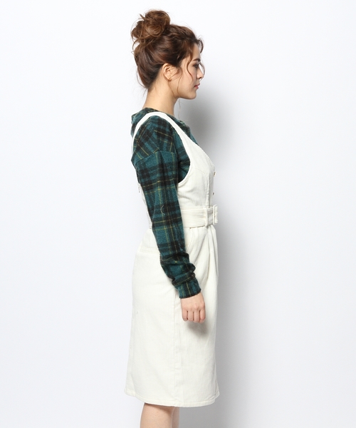 KIKKA THE DIARY OF（キッカ　ザ　ダイアリー　オブ）の「ソフトコーデュロイワンピース（ワンピース・レディース・アイボリー/ネイビー・38/36）」の12枚目の写真