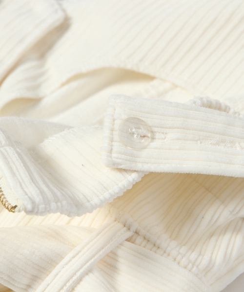 KIKKA THE DIARY OF（キッカ　ザ　ダイアリー　オブ）の「ソフトコーデュロイワンピース（ワンピース・レディース・アイボリー/ネイビー・38/36）」の4枚目の写真