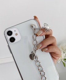 shopnikoniko（ショップニコニコ）の「バタフライチェーン ストラップ スマホケース iPhoneケース（スマホケース/カバー）」