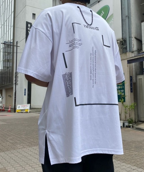 DANKE SCHON（ダンケシェーン）の「DankeSchon/ダンケシェーン/リフレクトチェーン半袖Tシャツ（Tシャツ/カットソー・メンズ・ホワイト/ブラック・FREE）」の1枚目の写真