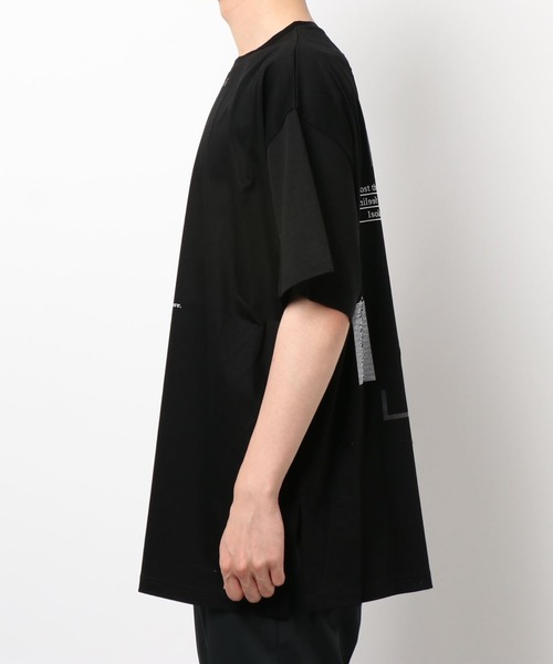 DANKE SCHON（ダンケシェーン）の「DankeSchon/ダンケシェーン/リフレクトチェーン半袖Tシャツ（Tシャツ/カットソー・メンズ・ホワイト/ブラック・FREE）」の4枚目の写真