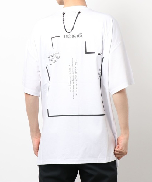 DANKE SCHON（ダンケシェーン）の「DankeSchon/ダンケシェーン/リフレクトチェーン半袖Tシャツ（Tシャツ/カットソー・メンズ・ホワイト/ブラック・FREE）」の8枚目の写真