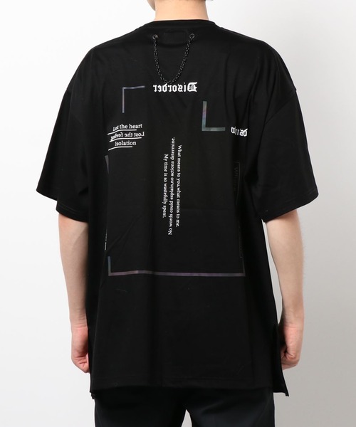 DANKE SCHON（ダンケシェーン）の「DankeSchon/ダンケシェーン/リフレクトチェーン半袖Tシャツ（Tシャツ/カットソー・メンズ・ホワイト/ブラック・FREE）」の9枚目の写真