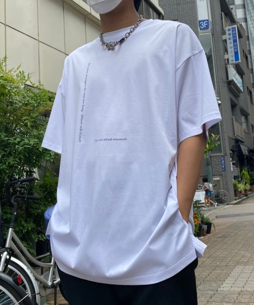 DANKE SCHON（ダンケシェーン）の「DankeSchon/ダンケシェーン/リフレクトチェーン半袖Tシャツ（Tシャツ/カットソー・メンズ・ホワイト/ブラック・FREE）」の6枚目の写真