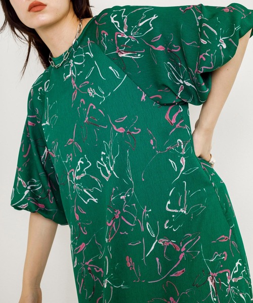 セール ワンピース W Closet ダブルクローゼット のファッション バックオープンプリントワンピース ワンピース W