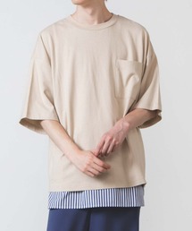 WEGO/アンサンブル デザインビッグシルエット5分袖Tシャツ