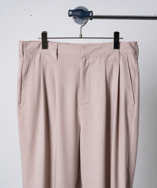 INTER FACTORY（インターファクトリー）の「ファッションインフルエンサー たいが - リネンタッチタックイージーパンツ　made in INTER FACTORY（その他パンツ・メンズ・チャコールグレー/ベージュ・MEDIUM/LARGE）」の13枚目の写真