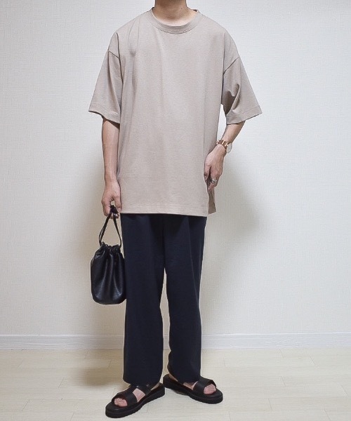 INTER FACTORY（インターファクトリー）の「ファッションインフルエンサー たいが - リネンタッチタックイージーパンツ　made in INTER FACTORY（その他パンツ・メンズ・チャコールグレー/ベージュ・MEDIUM/LARGE）」の19枚目の写真