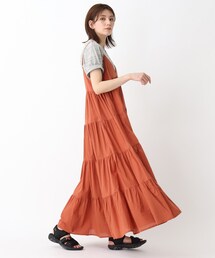 BASECONTROL | ◆【WEB限定】ティアード マキシ丈 キャミワンピース(ワンピース)