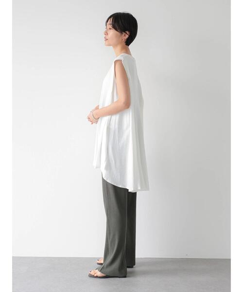 AMERICAN HOLIC（アメリカンホリック）の「リラックスリブカットパンツ（その他パンツ・レディース・チャコールグレー/アイボリー・S/M/L）」の6枚目の写真