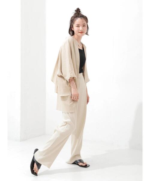 AMERICAN HOLIC（アメリカンホリック）の「リラックスリブカットパンツ（その他パンツ・レディース・チャコールグレー/アイボリー・S/M/L）」の11枚目の写真