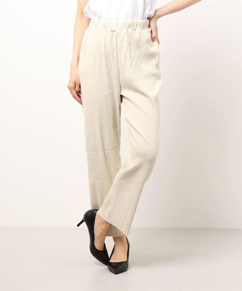 AMERICAN HOLIC（アメリカンホリック）の「リラックスリブカットパンツ（その他パンツ・レディース・チャコールグレー/アイボリー・S/M/L）」の13枚目の写真