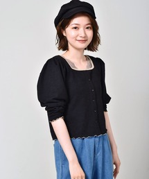 RETRO GIRL | パイピングパワショルTee(Tシャツ/カットソー)