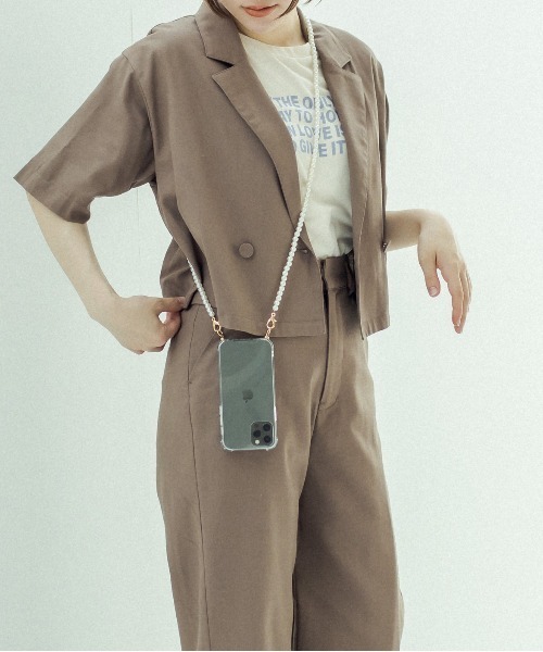 OLIVE des OLIVE（オリーブデオリーブ）の「パールチェーンiphoneケース（スマホケース/カバー・レディース・ホワイト/オフホワイト・FREE）」の14枚目の写真