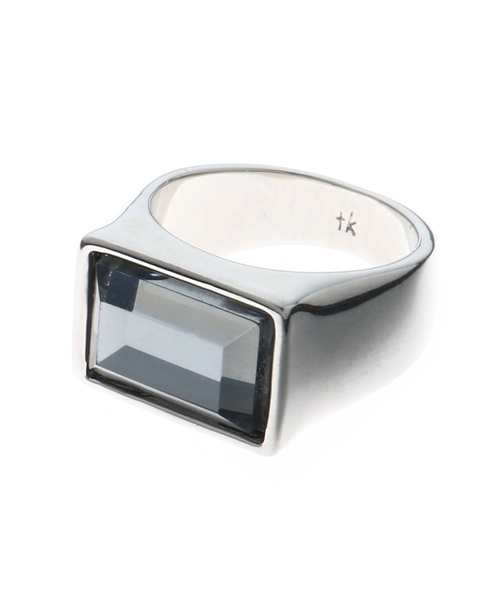 tk.TAKEO KIKUCHI（ティーケータケオキクチ）の「◆大理石&ガラスリング（リング・メンズ・ライトグレー/ブラック系3/ホワイト系4/ライトブルー/オレンジ/ブラウン系・22/33）」の9枚目の写真