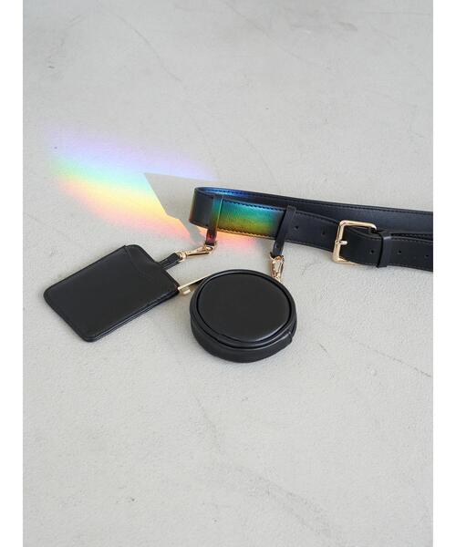 earth music&ecology（アースミュージックアンドエコロジー）の「ポーチ付きマルチベルト ＊（ベルト・レディース・ブラック/ベージュ・FREE）」の4枚目の写真