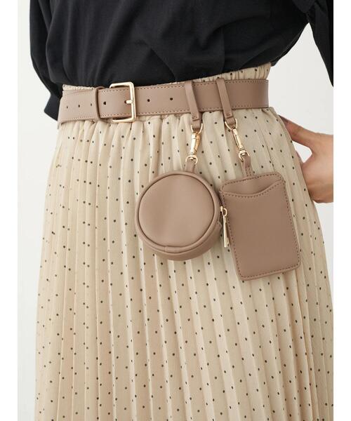 earth music&ecology（アースミュージックアンドエコロジー）の「ポーチ付きマルチベルト ＊（ベルト・レディース・ブラック/ベージュ・FREE）」の5枚目の写真