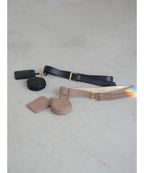 earth music&ecology（アースミュージックアンドエコロジー）の「ポーチ付きマルチベルト ＊（ベルト・レディース・ブラック/ベージュ・FREE）」の6枚目の写真