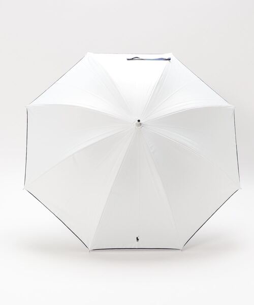 【新品未使用】ポロ　日傘　晴雨兼用傘 長傘 ホワイト　ラルフ 遮光 晴雨兼用日傘 ”ワンポイント オーバロック”（長傘）｜POLO