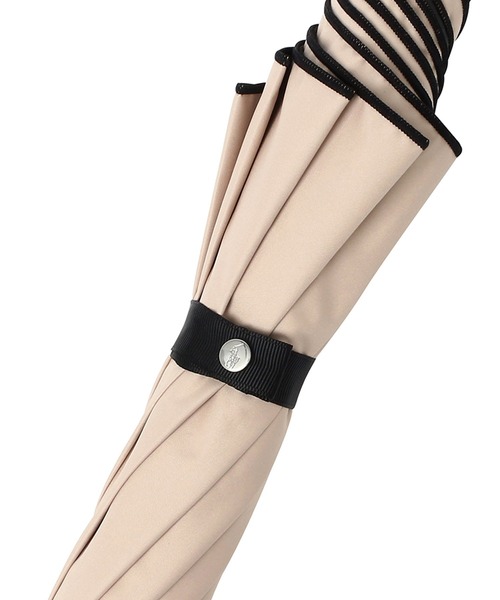 POLO RALPH LAUREN（ポロ ラルフ ローレン）の「遮光100％ 晴雨兼用日傘 長傘 ”ワンポイント　オーバロック”（長傘・レディース・オフホワイト/ブラック/ダークブルー/ベージュ・FREE）」の6枚目の写真