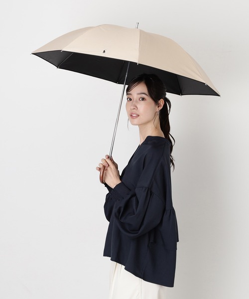 POLO RALPH LAUREN（ポロ ラルフ ローレン）の「遮光100％ 晴雨兼用日傘 長傘 ”ワンポイント　オーバロック”（長傘・レディース・オフホワイト/ブラック/ダークブルー/ベージュ・FREE）」の13枚目の写真