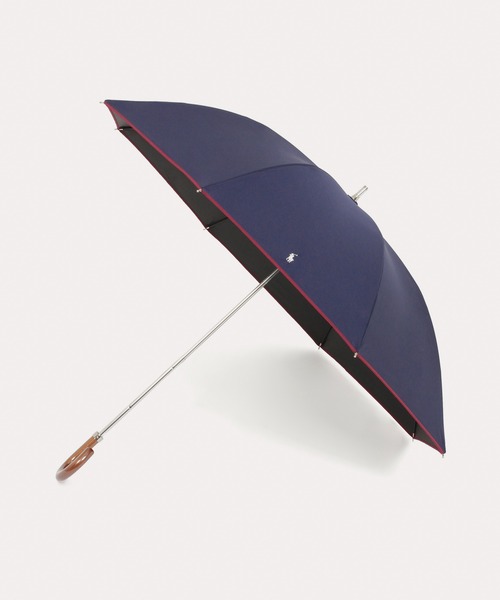 ラルフローレン　晴雨兼用傘　日傘　長傘　☆新品 遮光100％ 晴雨兼用日傘 長傘 ”ワンポイント オーバロック”（長傘