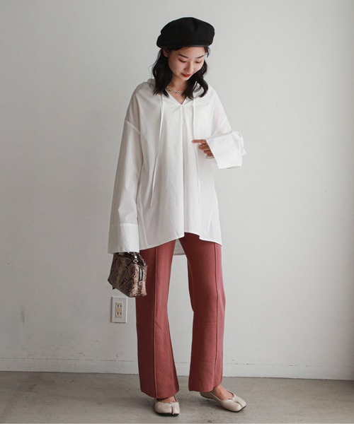 feepur（フェピュール）の「《ウォッシャブル》センターシームニットパンツ（その他パンツ・レディース・ブラック/ベージュ/ブラウン/ピンク/ブルーグレー・MEDIUM）」の14枚目の写真