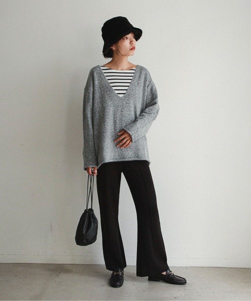 feepur（フェピュール）の「《ウォッシャブル》センターシームニットパンツ（その他パンツ・レディース・ブラック/ベージュ/ブラウン/ピンク/ブルーグレー・MEDIUM）」の9枚目の写真