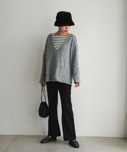 feepur（フェピュール）の「《ウォッシャブル》センターシームニットパンツ（その他パンツ・レディース・ブラック/ベージュ/ブラウン/ピンク/ブルーグレー・MEDIUM）」の7枚目の写真