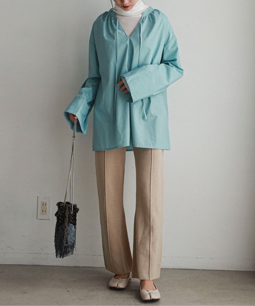 feepur（フェピュール）の「《ウォッシャブル》センターシームニットパンツ（その他パンツ・レディース・ブラック/ベージュ/ブラウン/ピンク/ブルーグレー・MEDIUM）」の10枚目の写真