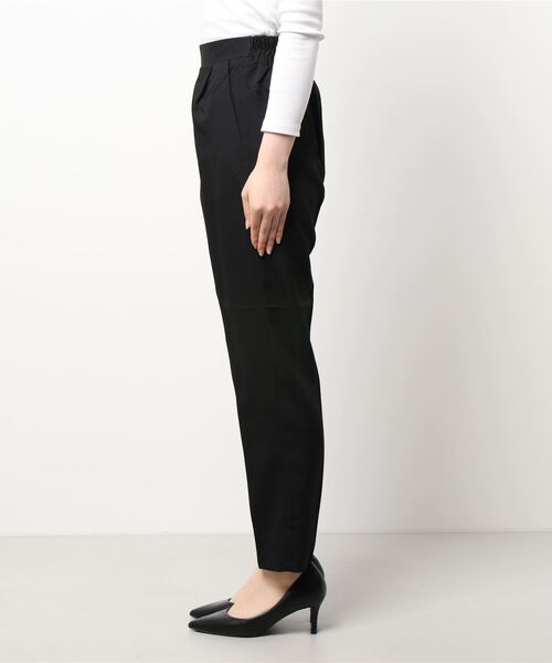 prose verse（プロズヴェール）の「《WEB限定》ウールライクセンタープレスパンツ（スラックス・レディース・ブラック/グレイッシュベージュ/オレンジ/キャメル/アイボリー・MEDIUM）」の6枚目の写真