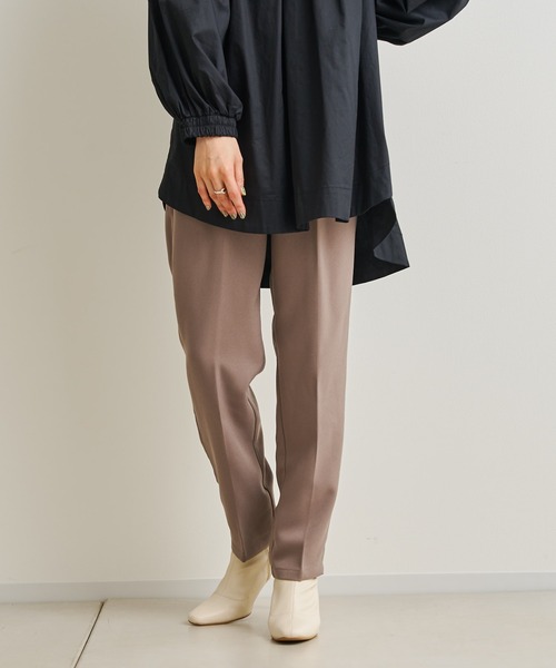 prose verse（プロズヴェール）の「《WEB限定》ウールライクセンタープレスパンツ（スラックス・レディース・ブラック/グレイッシュベージュ/オレンジ/キャメル/アイボリー・MEDIUM）」の4枚目の写真