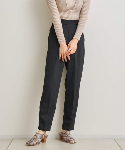 prose verse（プロズヴェール）の「《WEB限定》ウールライクセンタープレスパンツ（スラックス・レディース・ブラック/グレイッシュベージュ/オレンジ/キャメル/アイボリー・MEDIUM）」の9枚目の写真